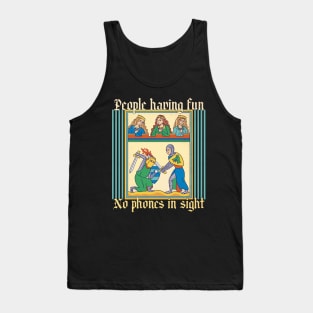 Funny Medieval History Buff Funny Pun Historian Teacher Tank Top